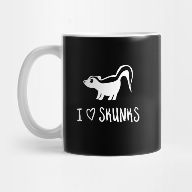 I Heart Skunks for Skunk Lovers by Mochi Merch